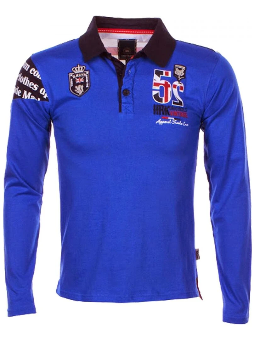 Polo manches longues garçon ECEGULL VENT DU CAP Bleu