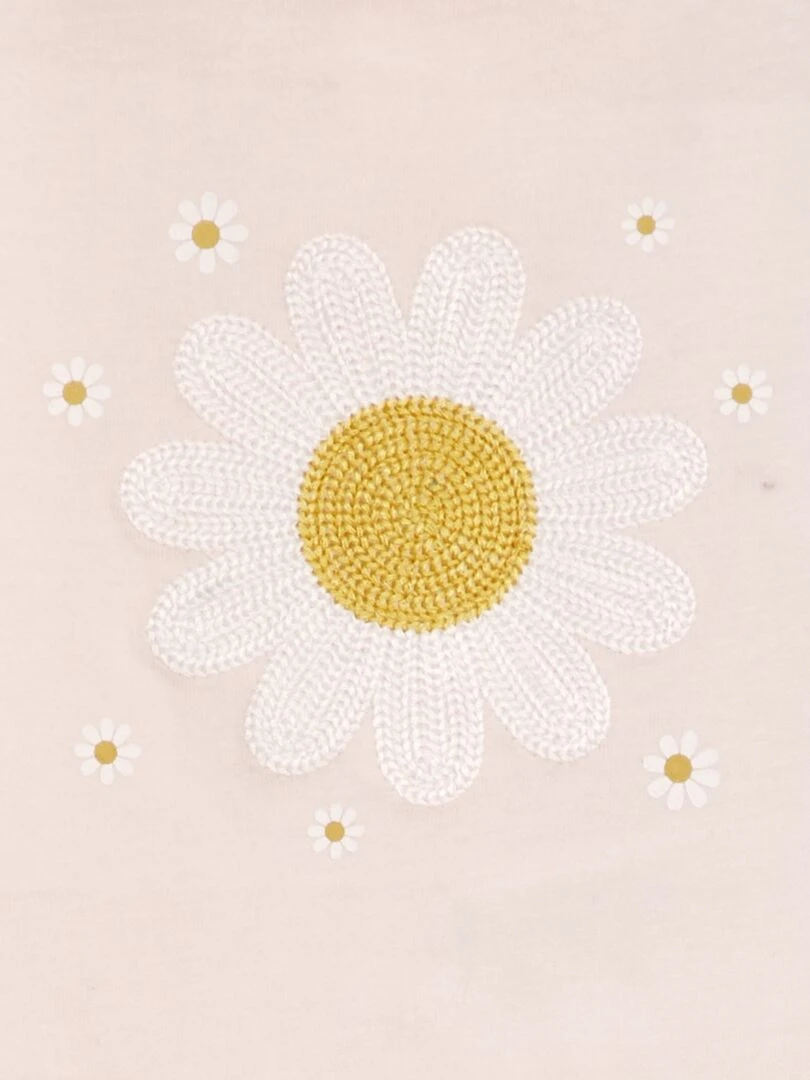 Tee shirt manches courtes imprimé Rose fleur