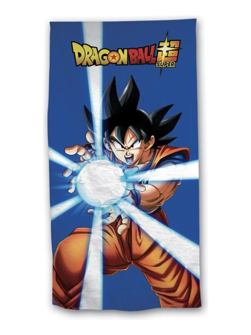 Serviette de plage Dragon Ball Z "Kaméhaméha" 70x140 cm Bleu