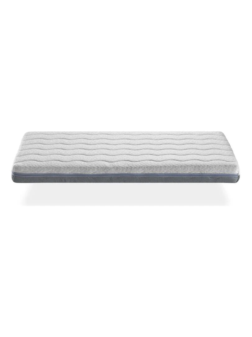 Matelas bebe  BABY BORN épaisseur 11 CM mémoire de forme  déhoussable   Blanc Gris