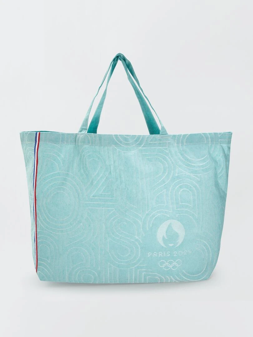 Tote bag en toile   Paris 2024   Vert d'eau