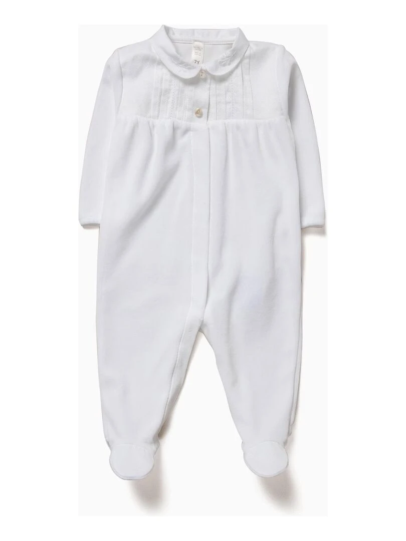 GRENOUILLÈRE BIMATIÈRE VELOURS ESSENTIALS LINE Blanc