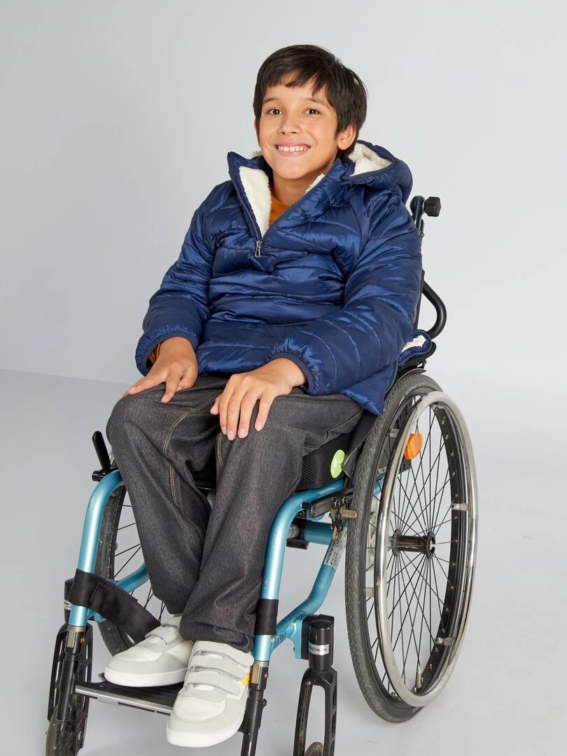 Doudoune matelassée à capuche   So Easy   Bleu marine