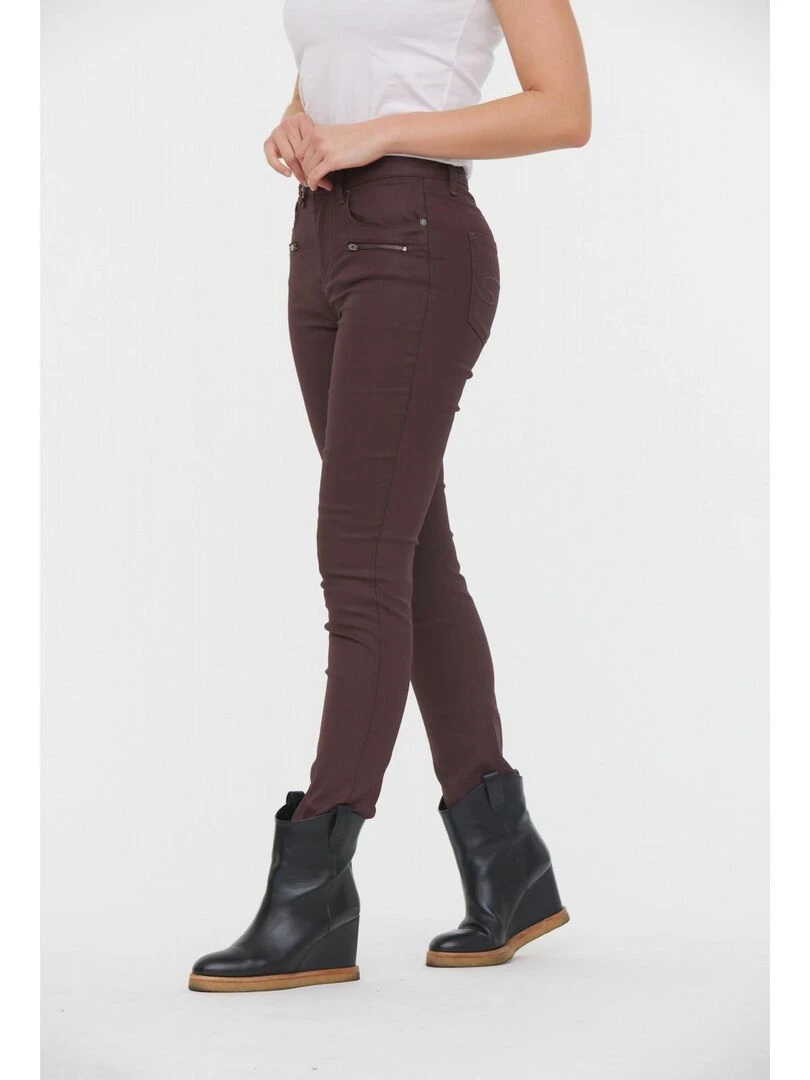 Lee Cooper   Jean coton slim LC135F   Bordeaux