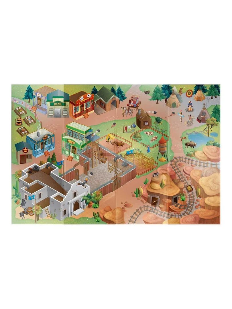 Tapis enfant NAPPE CIRCUIT ALAMO Multicolore 100x140 Fait en Europe Multicolore