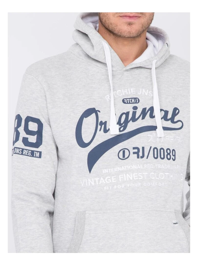Sweat capuche WARLUZ   Gris