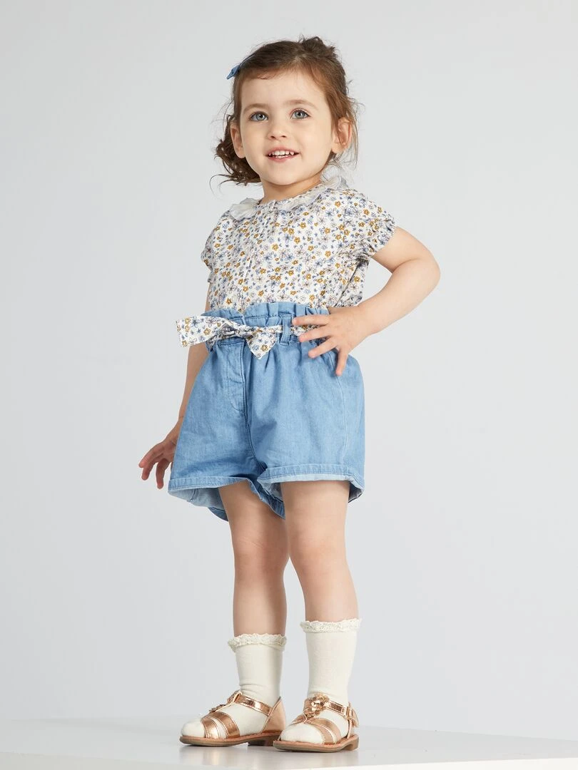 Blouse voile de coton et col claudine   Liberty