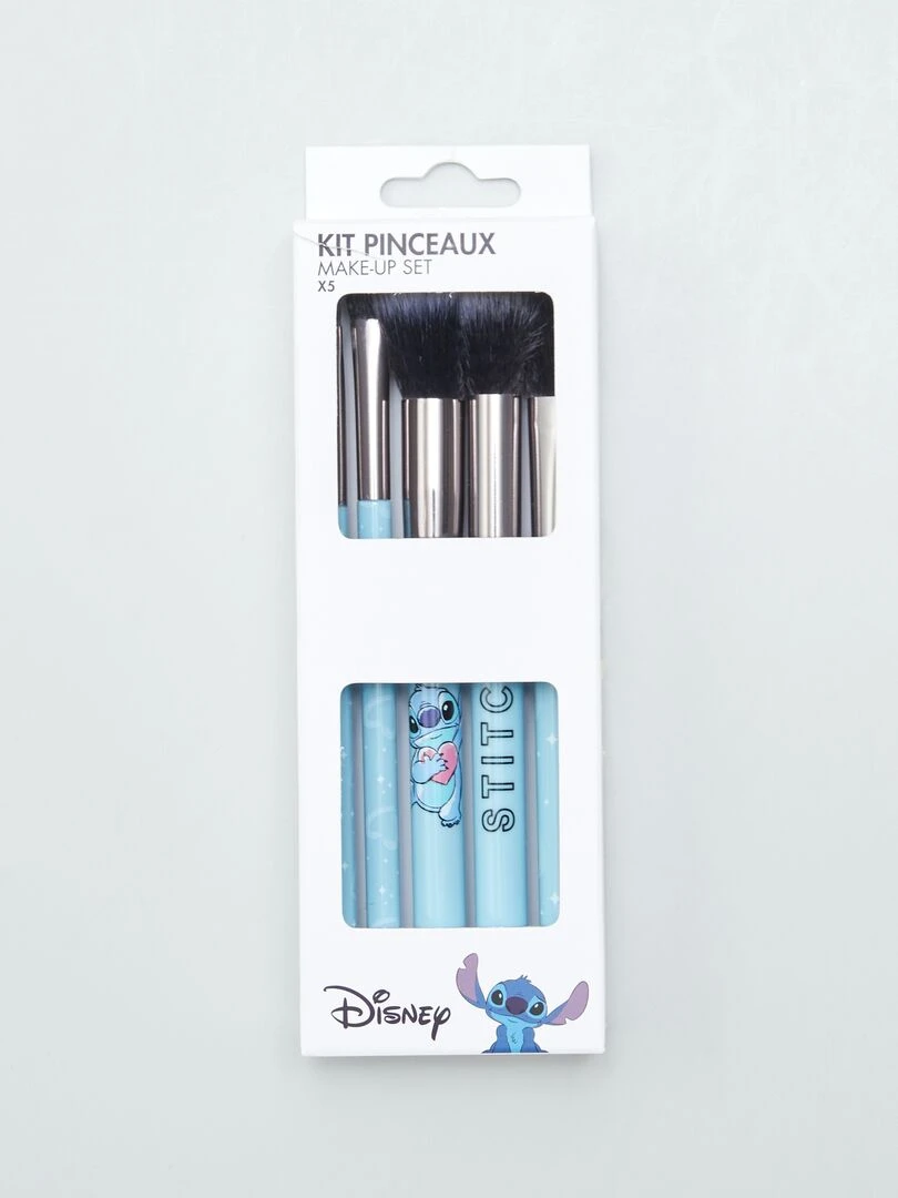 Lot de 5 pinceaux à maquillage 'Stitch'   Bleu