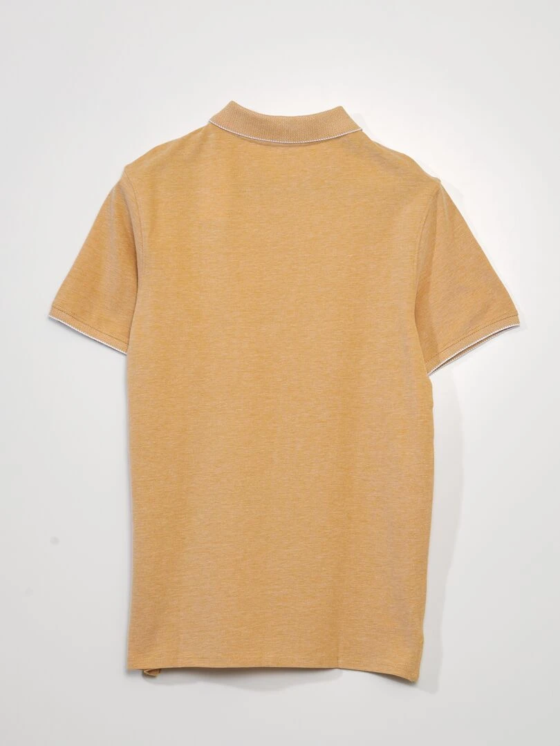 Polo en piqué de coton   Jaune
