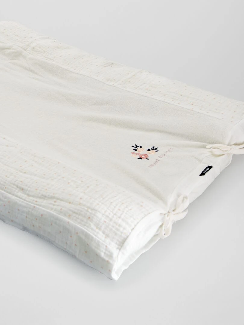 Housse de matelas à langer Blanc