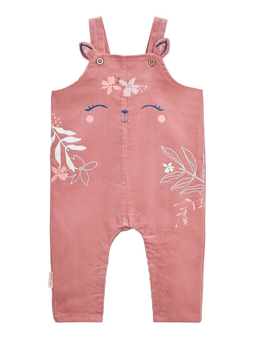 Salopette bébé en velours côtelé Rosa Rose