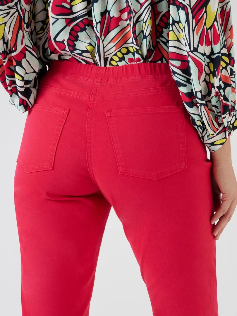 Pantalon gabardine extensible   Damart   Magenta