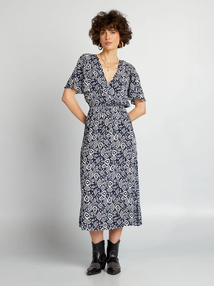 Robe midi   Bleu marine