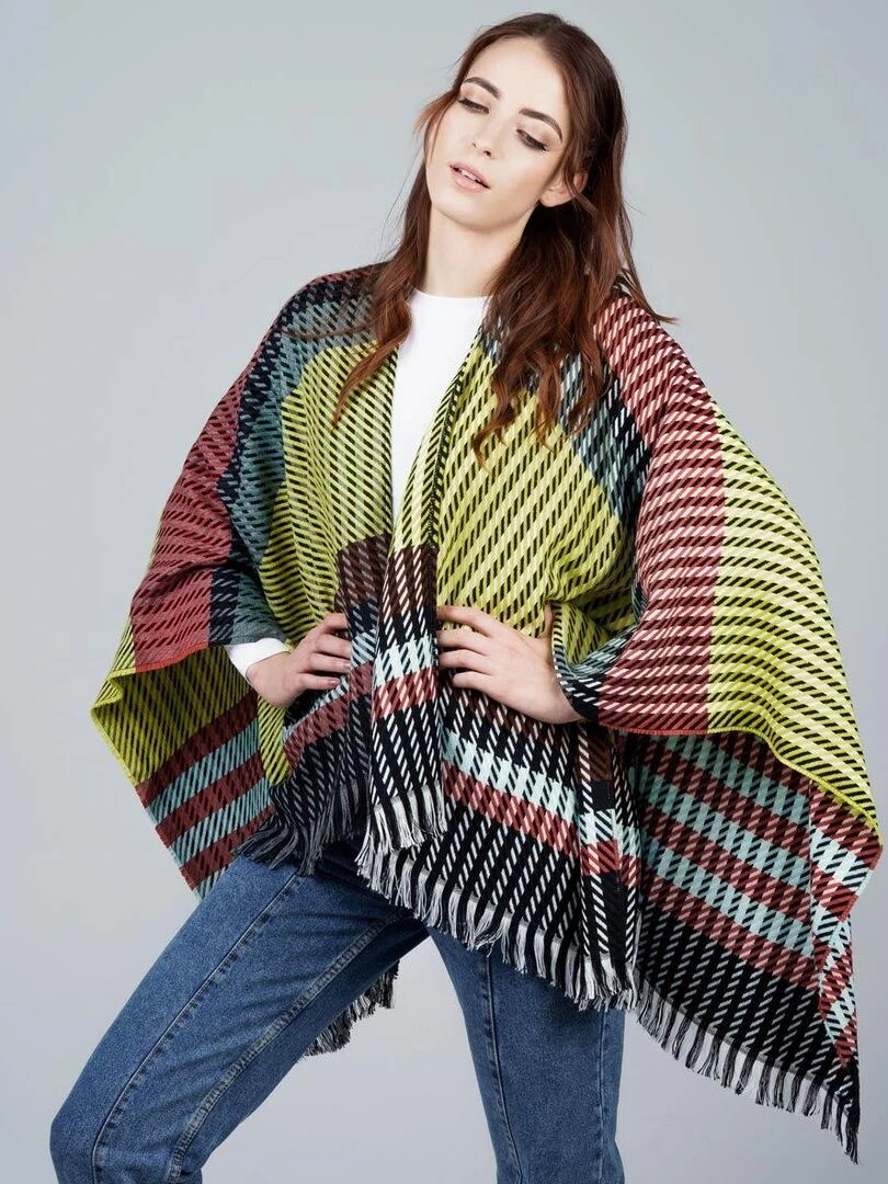 Poncho Stefi Fabriqué en France Jaune
