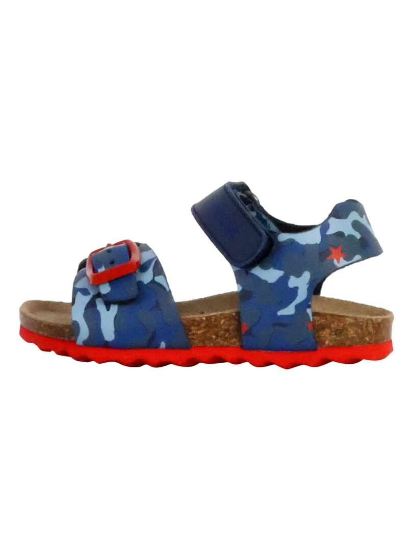 Sandale cuir enfant Geox Chalki Bleu