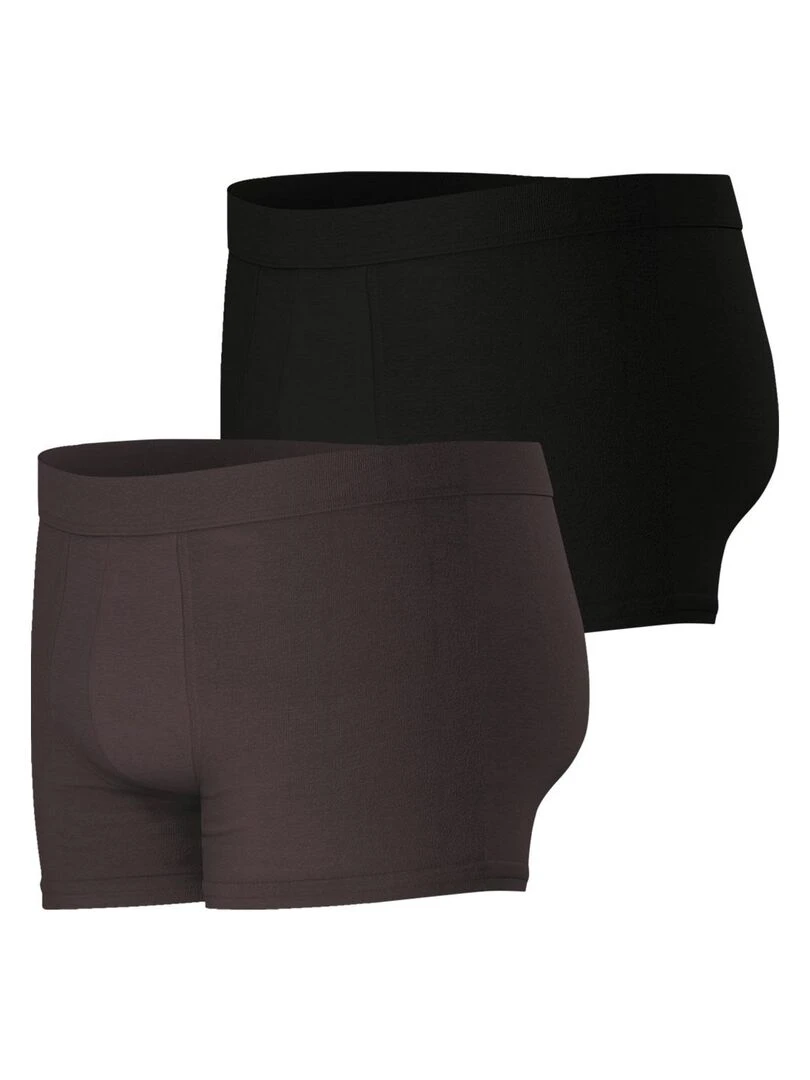 Lot de 2 boxers homme Fusion   Noir Marron