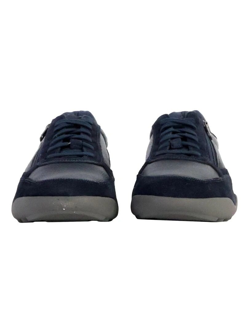 Basket Cuir Geox Metodo   Bleu