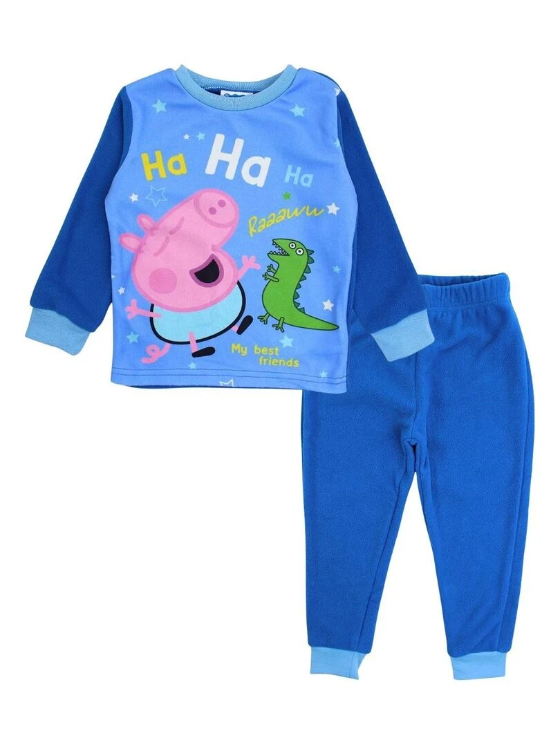 Peppa Pig Pyjama garçon imprimé Peppa Pig Bleu marine