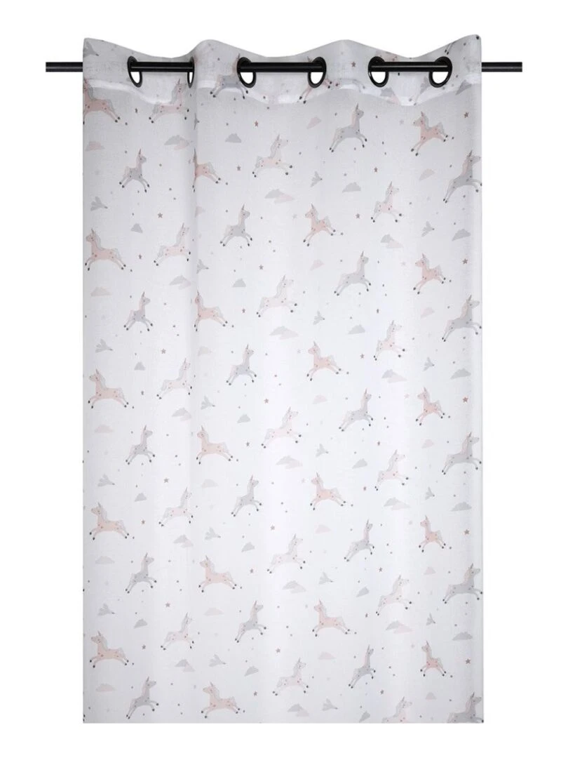 Voilage à œillets 140x260 cm Cyrielle blanc Blanc