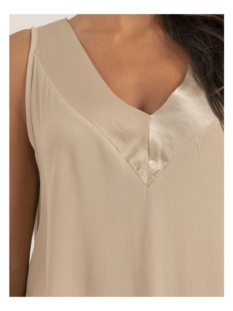 Top sans manches FORELA   Beige