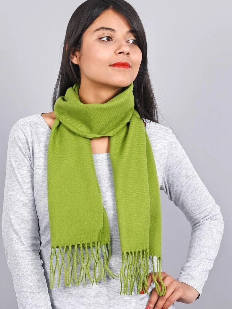 Echarpe Fely Fabriqué en France Vert anis