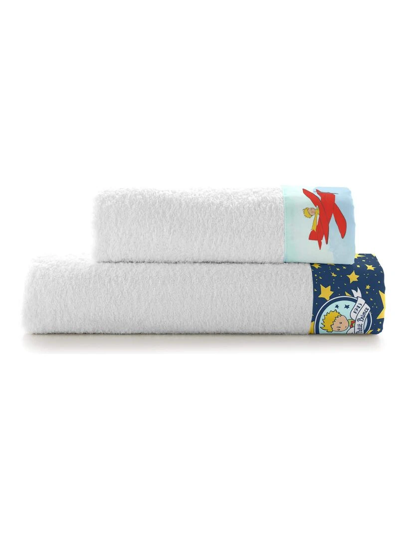 Lot de serviettes Son avion "Happyfriday" Blanc