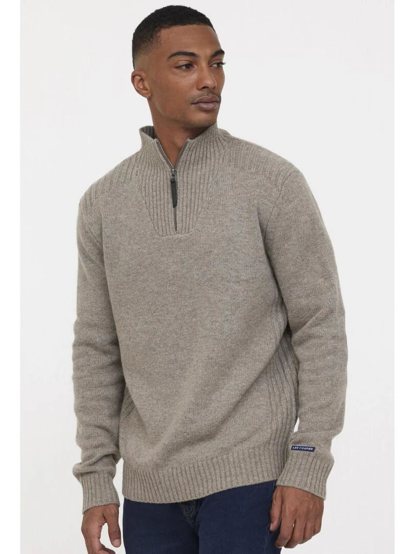 Lee Cooper Pull manches longues polyester regular CHAR Taupe