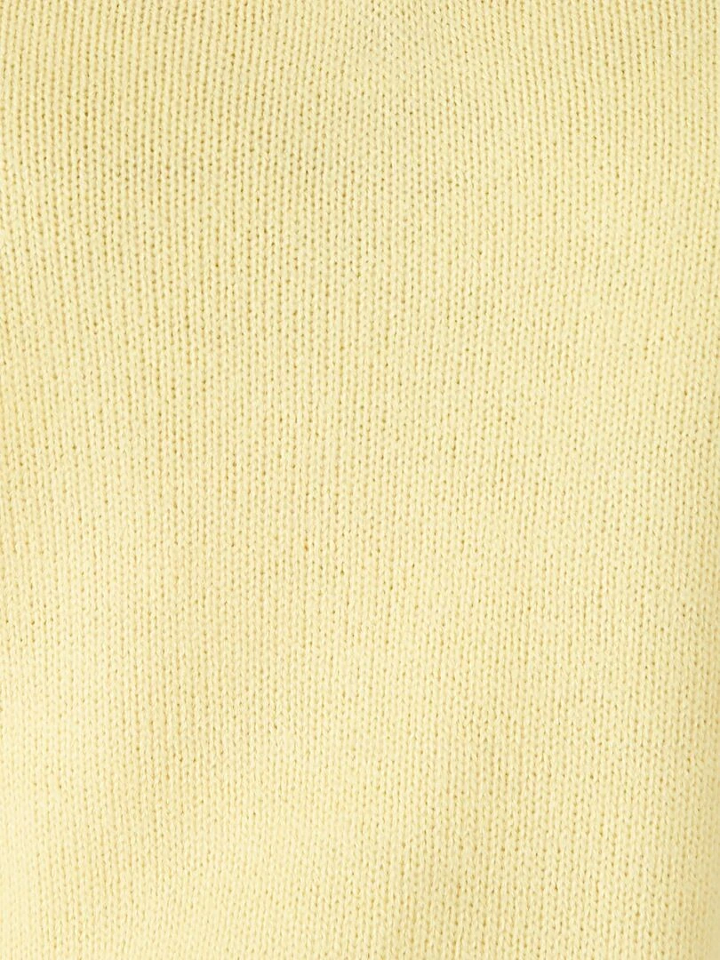 Pull col "V" maille jersey   Damart   Jaune pâle