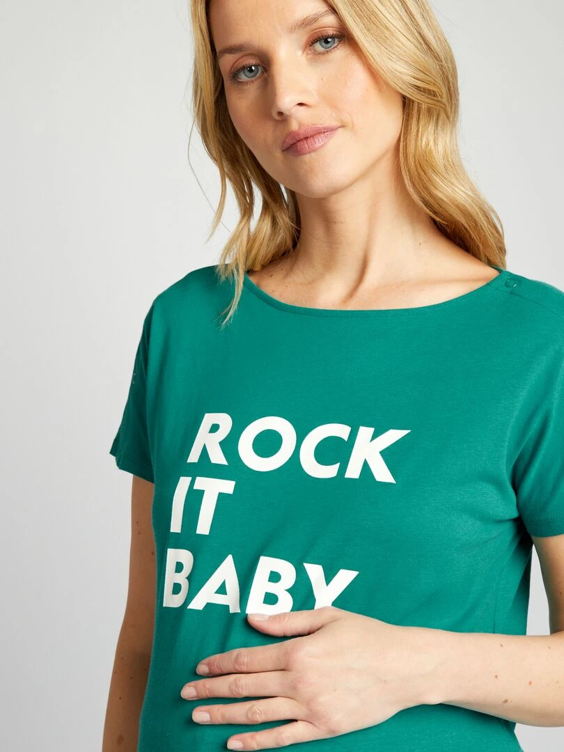 T shirt grossesse et allaitement   Vert