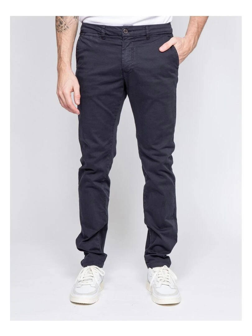 Pantalon chino coupe ajustée VAIRE Bleu marine