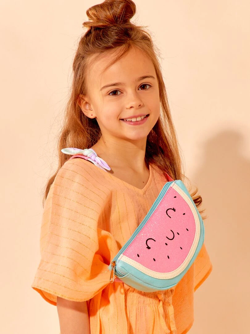 Sac banane à imprimé pailletée Rose