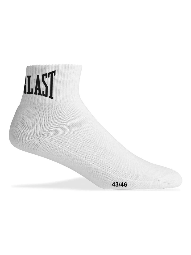 Lot de 9 Paires de Chaussettes Quarter Everlast   Blanc