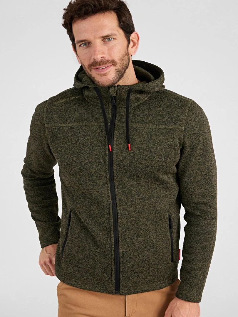 Polaire capuche Thermolactyl DamartSport Kaki