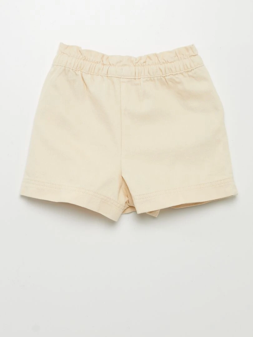 Short en jean Beige