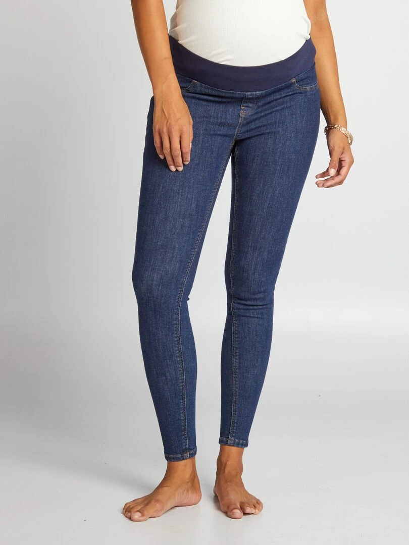 Jean grossesse skinny super stretch   Debut de grossesse   petit bandeau   Brut