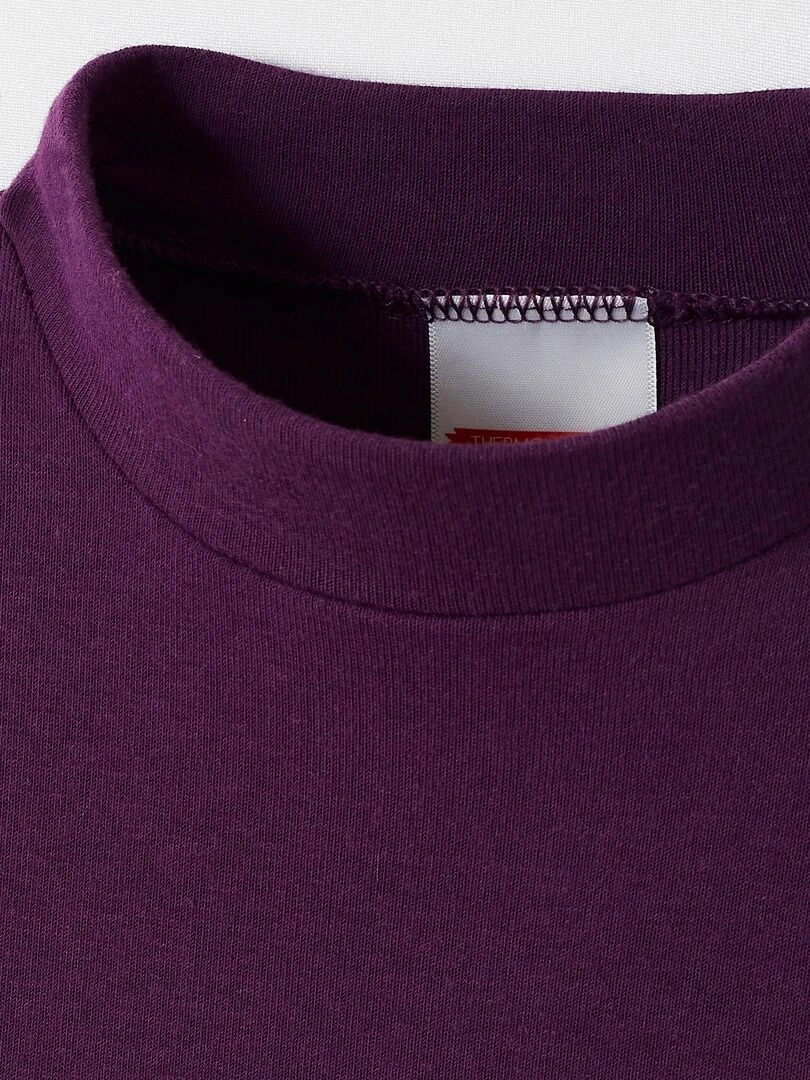 T shirt Thermolactyl Sensitive col montant Damart Violet prune