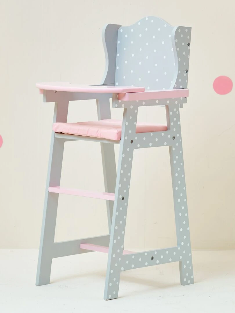 Chaise haute poupon poupée Polka Dots Princess mobilier en bois jeux TD 0098AG   N/A