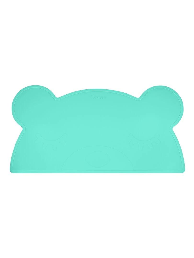 Set de table en forme d’ours en silicone Bleu turquoise
