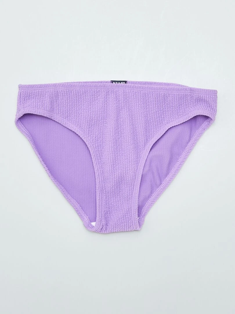 Maillot de bain gaufré   2 pièces   Violet