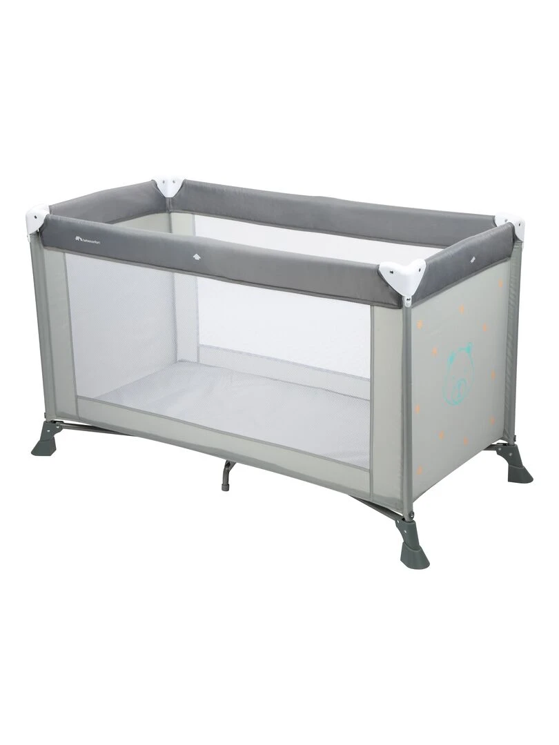 BEBECONFORT Soft dreams Lit bébé Lit parapluie De la naissance à 3 ans (jusqu'à 15kg) Sleepy bear Blanc Gris