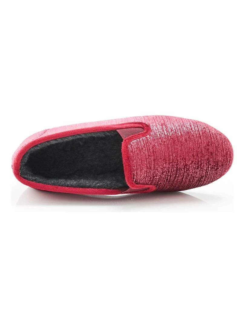 Pantoufles irisées Thermolactyl   Damart   Bordeaux