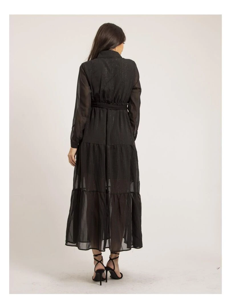 Robe longue fil lurex IZIDA Noir