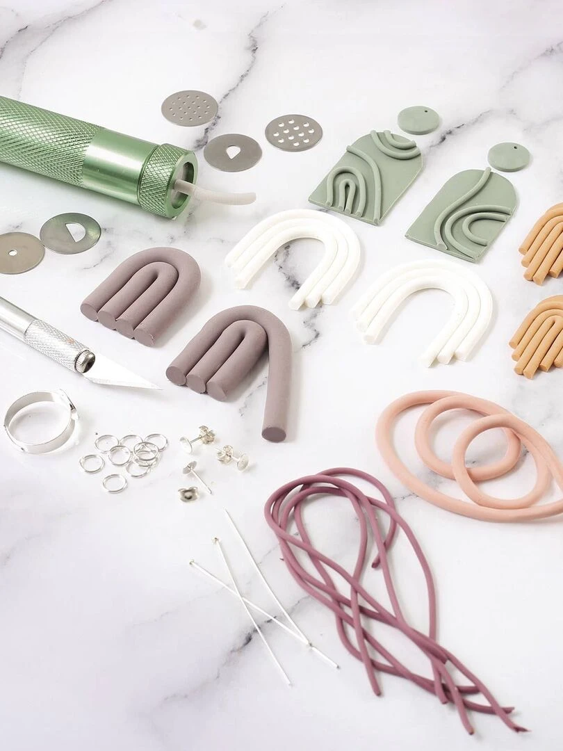 Coffret DIY bijoux Line Art en pâte polymère N/A