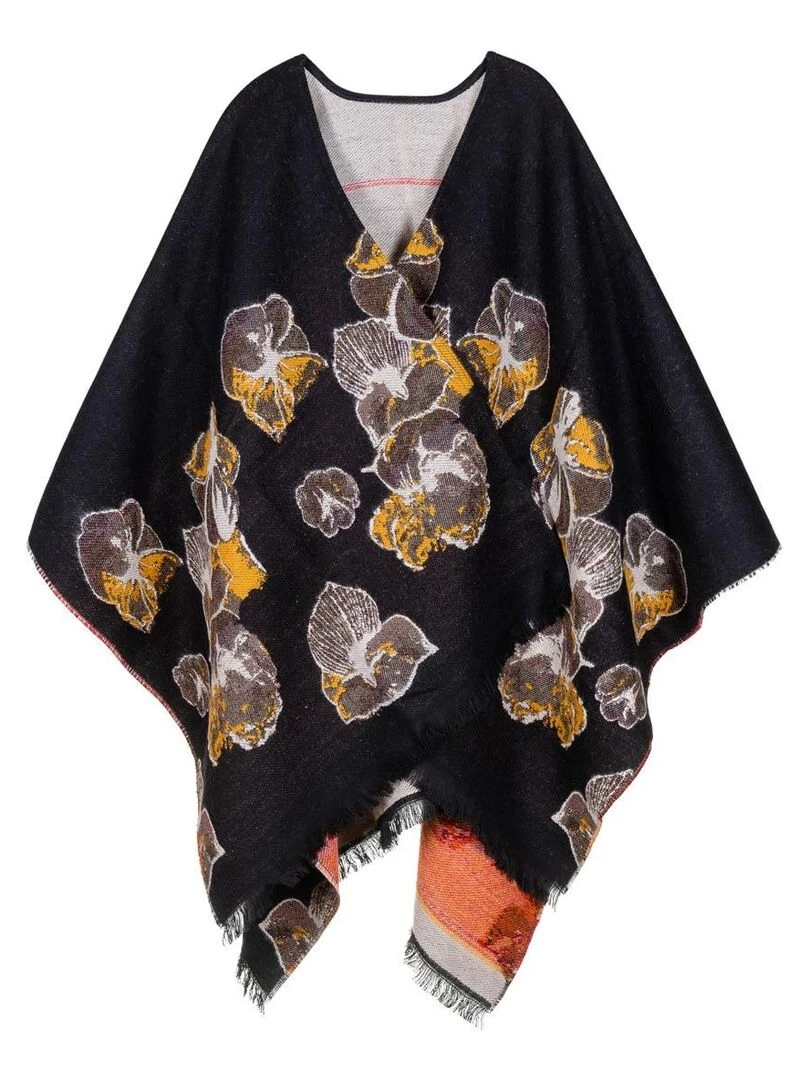 Poncho Abysse Fabriqué en France Noir
