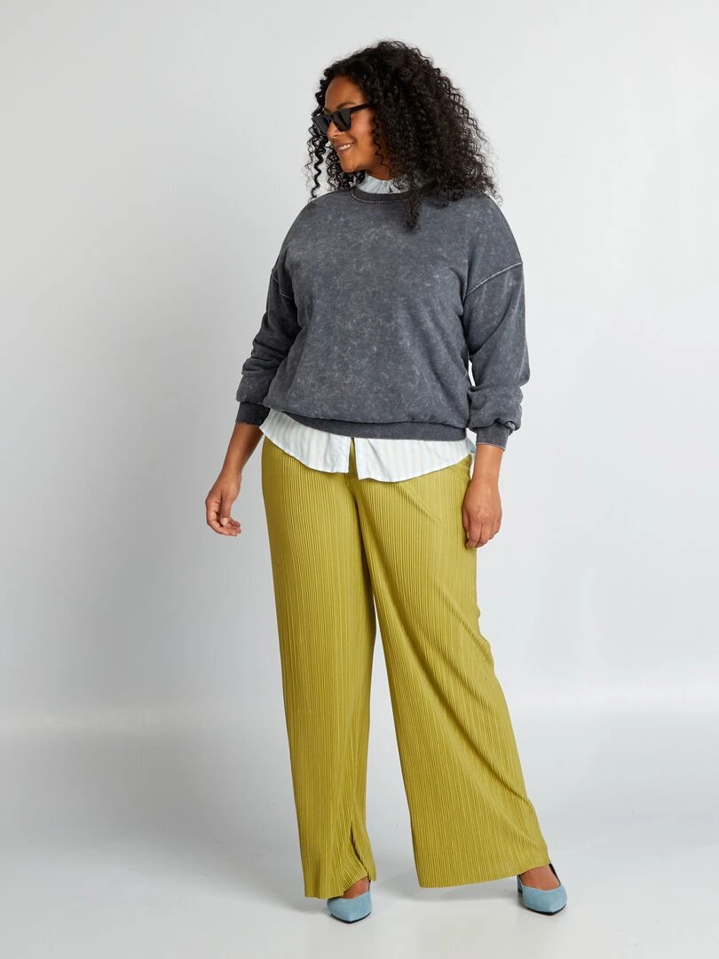 Sweat oversize effet délavé Gris
