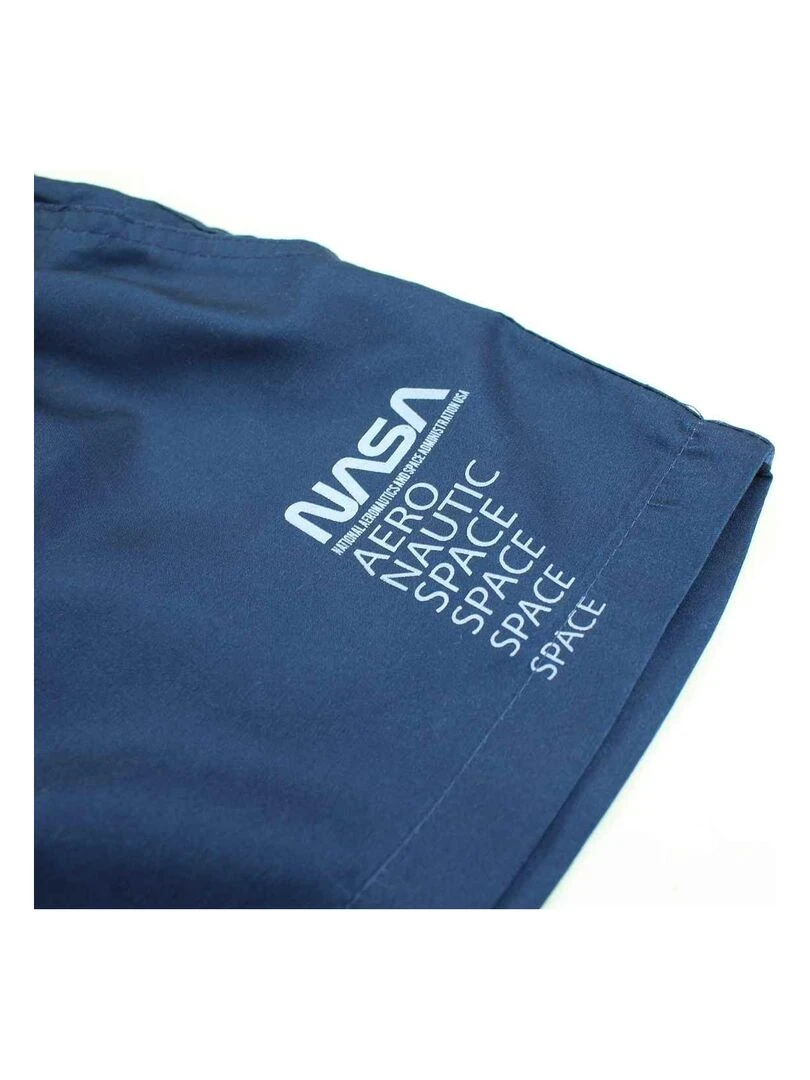 Nasa   Short De Bain garçon imprimé logo   Bleu marine