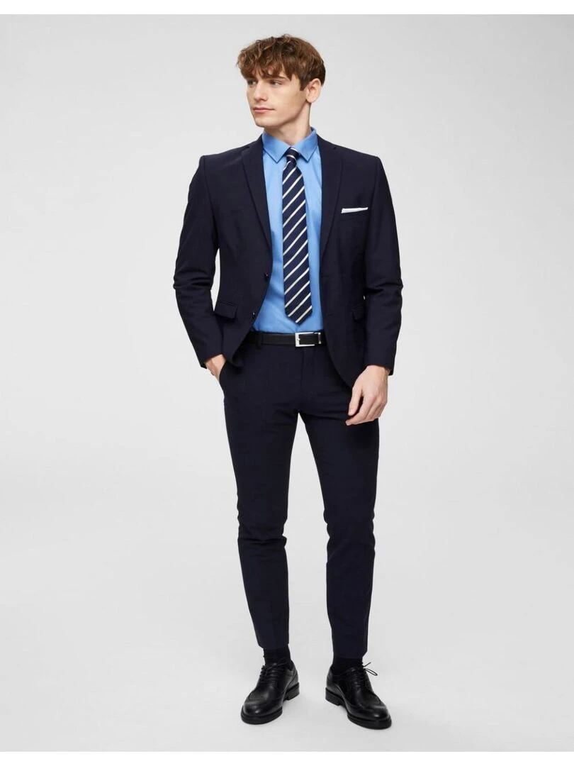 Chemise slim Selected Bleu