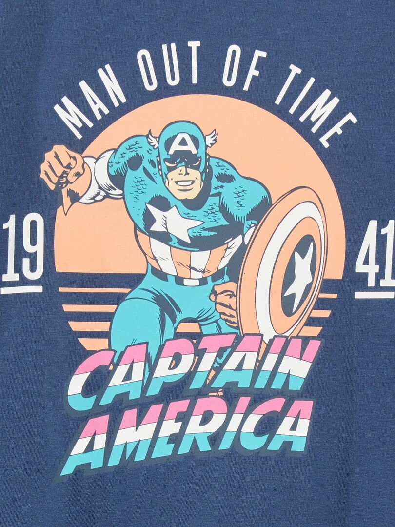 Pyjama court 'Captain America' 'Marvel' Bleu