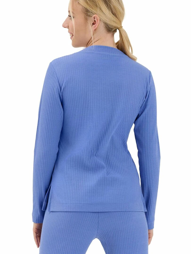 Haut pyjama top manches longues Lucky Bleu