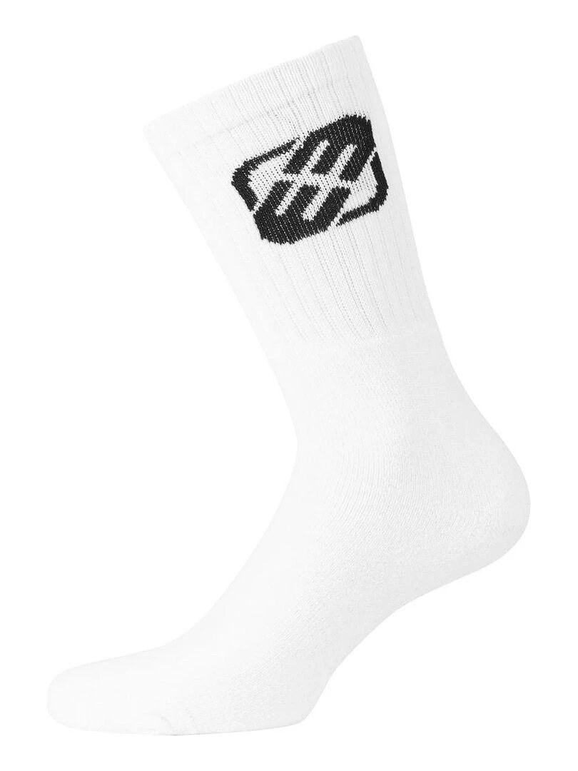 Lot de 6 Paires de Chaussettes Tennis homme Freegun   Blanc